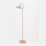 GREY GRETA SCALLOPED METAL FLOOR READING LAMP