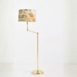 ANTIQUE BRASS ARTICULATING FLOOR LAMP BASE