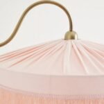 SINCLAIR VELVET FLOOR LAMP WITH PINK TASSEL FRINGE