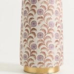 LULU LEORA FLOOR LAMP WITH PRINTED FABRIC EMPIRE SHADE