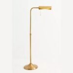 SIMONE BRASS FLOOR LAMP WITH SCALLOPED DESIGN