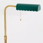 SIMONE SCALLOPED DARK GREEN FLOOR LAMP FOR READING