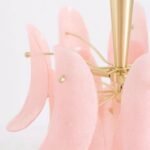 ANISA PINK PETAL GLASS TIERED CHANDELIER