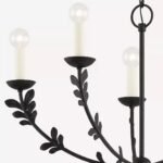 TROY FLORIAN FIVE LIGHT BLACK CHANDELIER