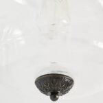 THE ELOISE SCALLOPED MILK GLASS CEILING LIGHT WITH BLACK FINISH