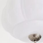 THE ELOISE SCALLOPED BLUE MILK GLASS FLUSH MOUNT LIGHT