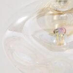 ORGANIC FLUSH MOUNT LIGHT WITH IRIDESCENT GLASS