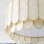MADELYN CAPIZ FLUSH MOUNT LIGHT WITH FACETED DESIGN