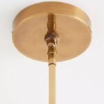 LEE 24 INCH BRASS RUCHED PRINTED SEMI FLUSH CEILING LIGHT