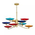 VENETO LAYERED COLORFUL DISC CHANDELIER