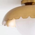 SCALLOPED GLOBE FLUSH MOUNT