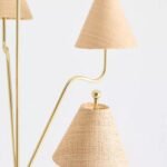 BEATRICE 5 ARM WAVY CHANDELIER BRASS
