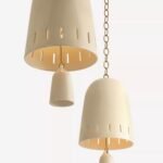 OMI CERAMIC BELL SHAPED CRACKLE CHANDELIER