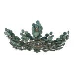 BILAL GREEN COCONUT FLUSH MOUNT CEILING LIGHT