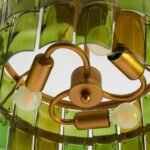 CURREY AND COMPANY VINTNER SEMI FLUSH MOUNT WITH GLASS SHADE