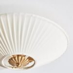 STEFANIE FLUSH MOUNT LIGHT WITH PLEATED SILK SHADE