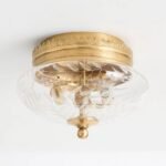ARIELLA FLUSH MOUNT LIGHT WITH ETCHED GLASS SHADE