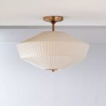 STEFANIE SEMI FLUSH MOUNT WITH SILK SHADE