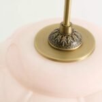 ELOISE PENDANT CEILING LIGHT WITH SCALLOPED MILK GLASS IN BLUSH PINK