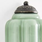 THE ELOISE DECORATIVE SCALLOP GREEN GLASS WALL SCONCE