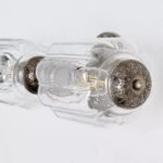 THE ELOISE DECORATIVE SCALLOP CLEAR GLASS NICKEL VANITY SCONCE