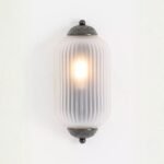 THE ELOISE CLEAR GLASS FLUSH WALL LIGHT WITH SCALLOP DETAIL