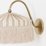 SINCLAIR LINEN SCONCE WITH DECORATIVE TASSEL TRIM