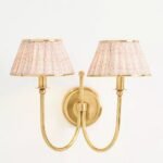 LEE KARI DOUBLE ARTICULATING BRASS SCONCE WALL LIGHT
