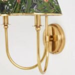 GREEN LEE DOUBLE ARTICULATING BRASS SCONCE WALL LIGHT