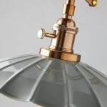 BRASS SLATE GRETA SCALLOPED ACCORDION SCONCE WALL LIGHT
