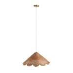 MAUDE SCALLOPED RATTAN PENDANT | BOHO LAMPS