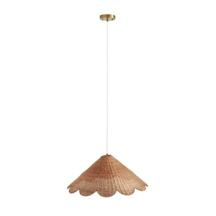 MAUDE SCALLOPED RATTAN PENDANT | BOHO LAMPS