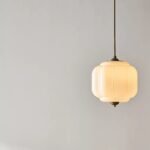 ELOISE SCALLOP MILK GLASS PENDANT CEILING LIGHT WHITE GLASS-BRASS