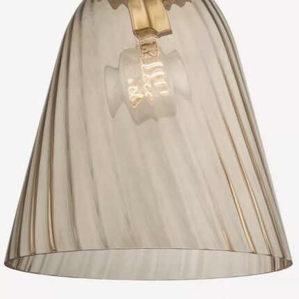 BLEECKER RIBBED ARTISAN GLASS PENDANT | LAMPS WITH GOLD