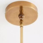 LEE BRASS RUCHED PRINTED MOUNT PENDANT LIGHT GREEN