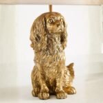 DECORATIVE TABLE LAMP WITH KING CHARLES SPANIEL FIGURE