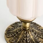 THE ELOISE TABLE LAMP IN BLUSH PINK SCALLOP MILK GLASS