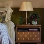 WRAPPED RATTAN ACCENT BRASS BUFFET TABLE LAMP BASE