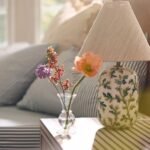 KAIA GREEN CERAMIC TABLE LAMP WITH WAX RESIST DESIGN
