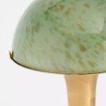 MERVE KAHRAMAN GREEN MUSHROOM TABLE LAMP WITH GLASS DESIGN