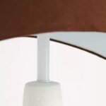 APUILA CONCRETE ACCENT TABLE LAMP WITH VELVET SHADE