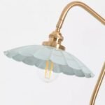 GRETA METAL READING FLOOR LAMP WITH GREY SCALLOPED DESIGN