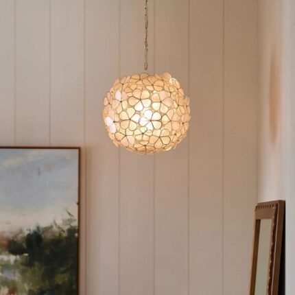 PLUMERIA FLOWER PENDANT CAPIZ | BOHO LAMPS
