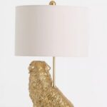 ICON GOLDEN RETRIEVER TABLE LAMP IN GOLD