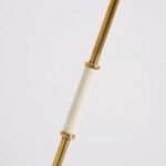 MAYOTTE LARGE BRASS FLOOR LAMP WITH OFFSET FRAME
