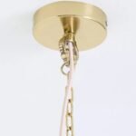 MULTI COLORED GLASS SIX ARM CHANDELIER WITH VENETIAN INSPIRED DESIGN