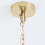 GREEN COLORED GLASS SIX ARM CHANDELIER WITH VENETIAN INSPIRED DESIGN