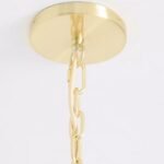 ANISA PINK GLASS CHANDELIER WITH TIERED PETAL DESIGN
