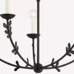 TROY FLORIAN BLACK CHANDELIER WITH FIVE LIGHTS
