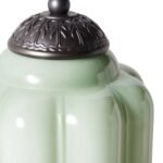 THE ELOISE DECORATIVE SCALLOP GREEN GLASS WALL SCONCE